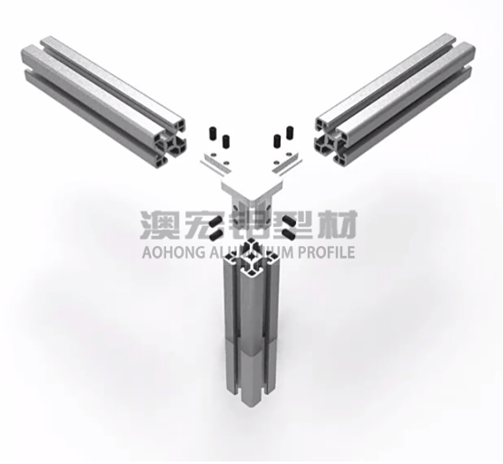 鋁型材配件 使用在正方形型材，30鋁型材或40鋁型材框架中，兩根橫向型材減去30、40mm，立柱減去一定的厚度距離，搭配頂絲擰緊固定。<br />
	<p>
		&nbsp; &nbsp; &nbsp; &nbsp; 澳宏鋁業(yè)是鋁型材廠家，專注鋁型材定制，其鋁型材型號和鋁型材配件齊全，想了解更多鋁型材連接方式，歡迎電詢：13381909160。
	</p>
	<p>
		<br />
	</p>
	<p>
		<br />
	</p>
	<p>
		<br />
	</p>
<div style=